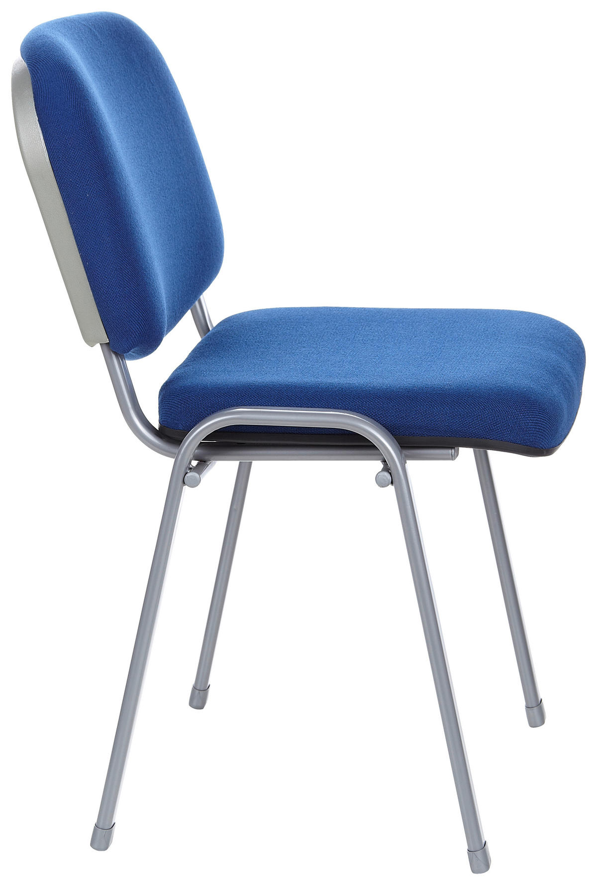 BESUCHERSTUHL  in Flachgewebe Blau  - Blau/Silberfarben, Basics, Textil/Metall (58/84/48cm) - MID.YOU
