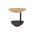 BEISTELLTISCH 75/75/47-65 cm Wildeiche furniert Anthrazit, Wildeiche Freiform  - Wildeiche/Anthrazit, Natur, Holz/Holzwerkstoff (75/75/47-65cm) - Novel