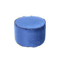 POUF in Blau Textil  - Blau, Basics, Textil (47/32/47cm) - Kayoom