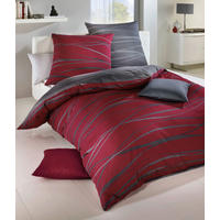 POSTELJNINA MOTION 240/220 cm saten rdeča  - rdeča, Design, tekstil (240/220cm) - Kaeppel