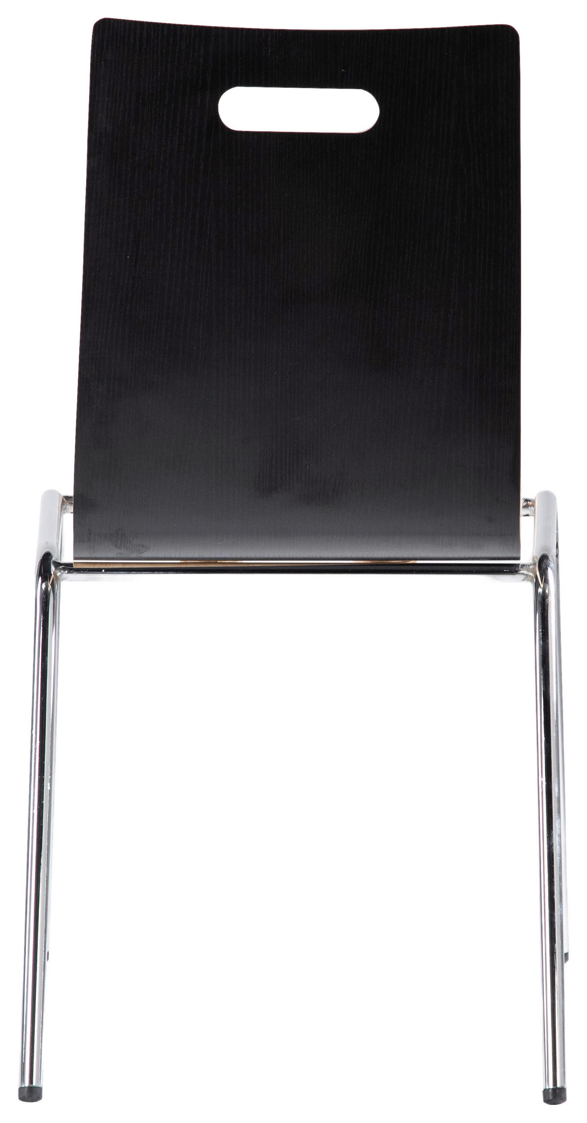 BESUCHERSTUHL Schwarz, Chromfarben  - Chromfarben/Schwarz, Basics, Holz/Metall (37/87/50cm) - Carryhome