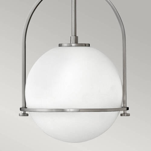 VISEČA SVETILKA  Elstead Somerset      28.9/50.3 cm      E27 - barve niklja, Design, kovina/steklo (28.9/50.3cm) - Elstead Lighting