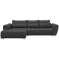 ECKSOFA  in Webstoff Dunkelgrau  218/304 cm  - Dunkelgrau/Silberfarben, MODERN, Kunststoff/Textil (218/304cm) - Carryhome