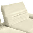 ECKSOFA  in Chenille Creme  280/170-195 cm  - Creme/Schwarz, Design, Textil/Metall (280/170-195cm) - Dieter Knoll