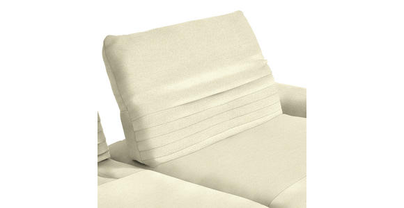 ECKSOFA  in Chenille Creme  280/170-195 cm  - Creme/Schwarz, Design, Textil/Metall (280/170-195cm) - Dieter Knoll
