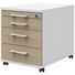 ROLLCONTAINER - Eichefarben/Weiß, Design, Holzwerkstoff/Kunststoff (43/54,4/60cm) ROLLCONTAINER - Eichefarben/Weiß, Design, Holzwerkstoff/Kunststoff (43/54,4/60cm)