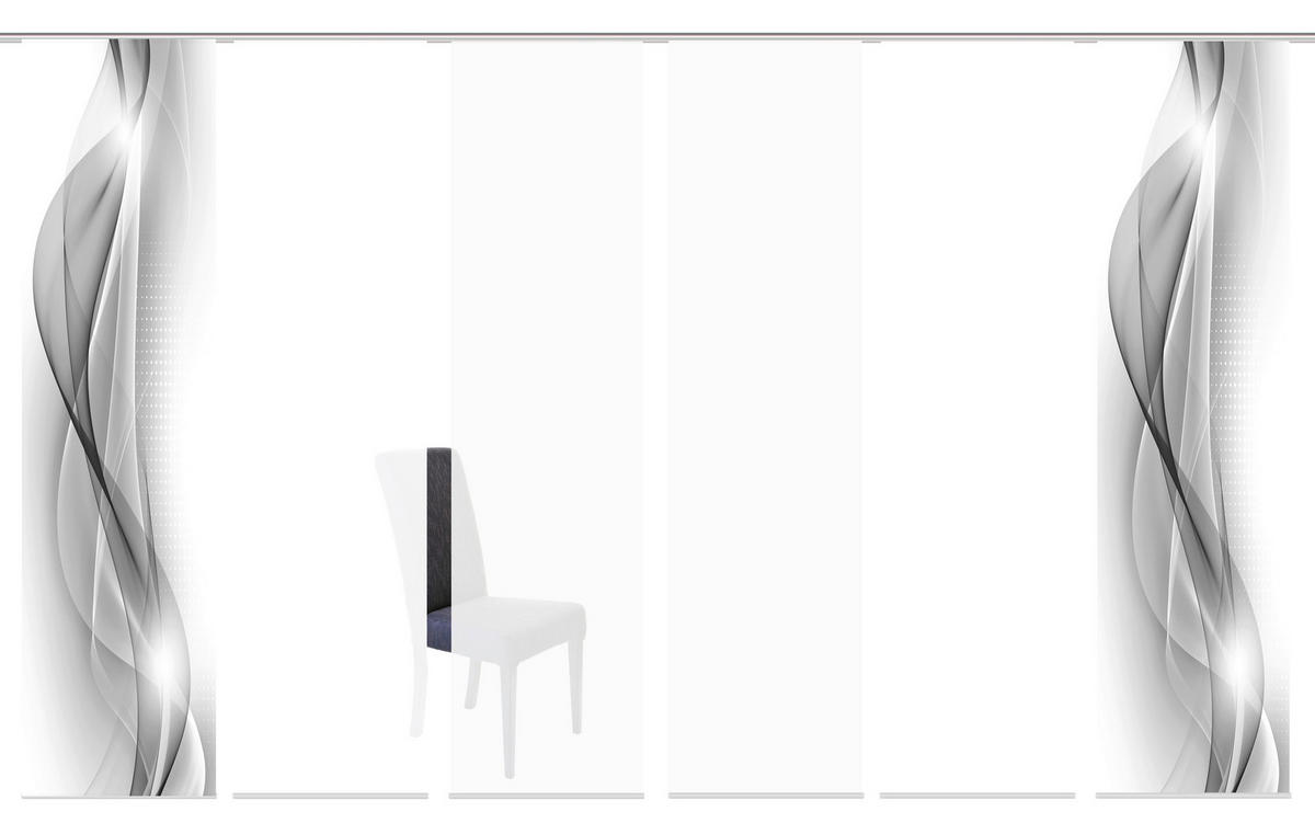 FLÄCHENVORHANG NEBLANA, 6-TLG. in Grau blickdicht  - Grau, Basics, Textil (60/245cm)