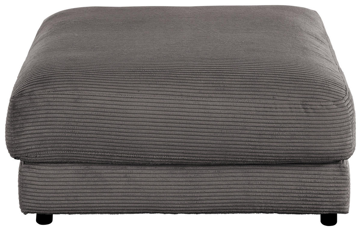 HOCKER in Textil Grau  - Schwarz/Grau, Design, Kunststoff/Textil (100/86/100cm) - Pure Home Lifestyle