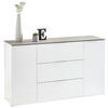 SIDEBOARD Galaverna  in 159,6/93,50/45 cm  - Weiß Hochglanz/Weiß, Design, Holzwerkstoff/Metall (159,6/93,50/45cm) - Carryhome