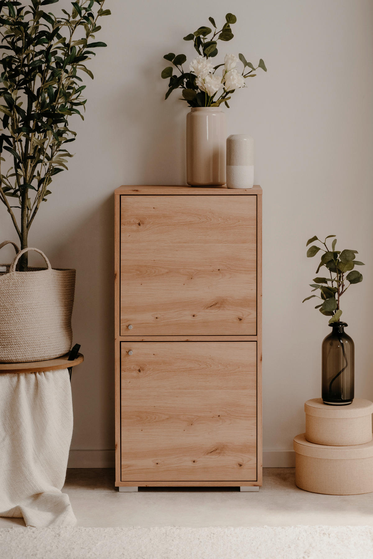 REGAL  46/96,5/33,5 cm Eiche Artisan  - Alufarben/Eiche Artisan, Design, Holzwerkstoff/Kunststoff (46/96,5/33,5cm) - MID.YOU