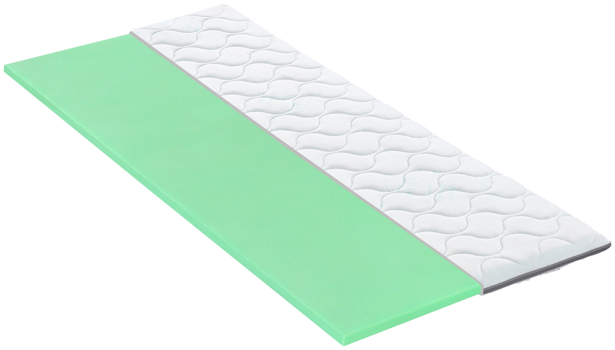 VRCHNÝ MATRAC, 90/200 cm - biela, Basics, textil (90/200cm) - Sleeptex