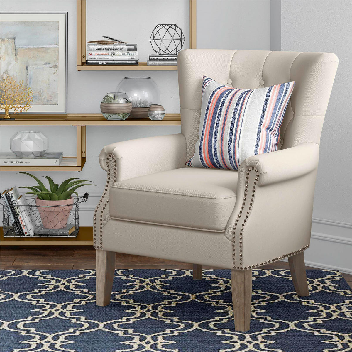 OHRENSESSEL Akzent Beige  - Beige/Naturfarben, Design, Textil (73/86/75cm) - MID.YOU