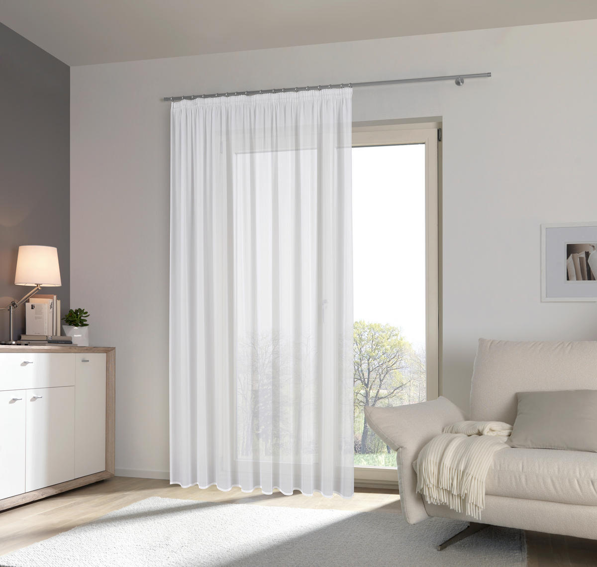 FERTIGSTORE  transparent  300/245 cm   - Weiß, Basics, Textil (300/245cm) - Esposa