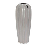 VÁZA, keramika, 39,5 cm - světle šedá, Basics, keramika (39,5cm)