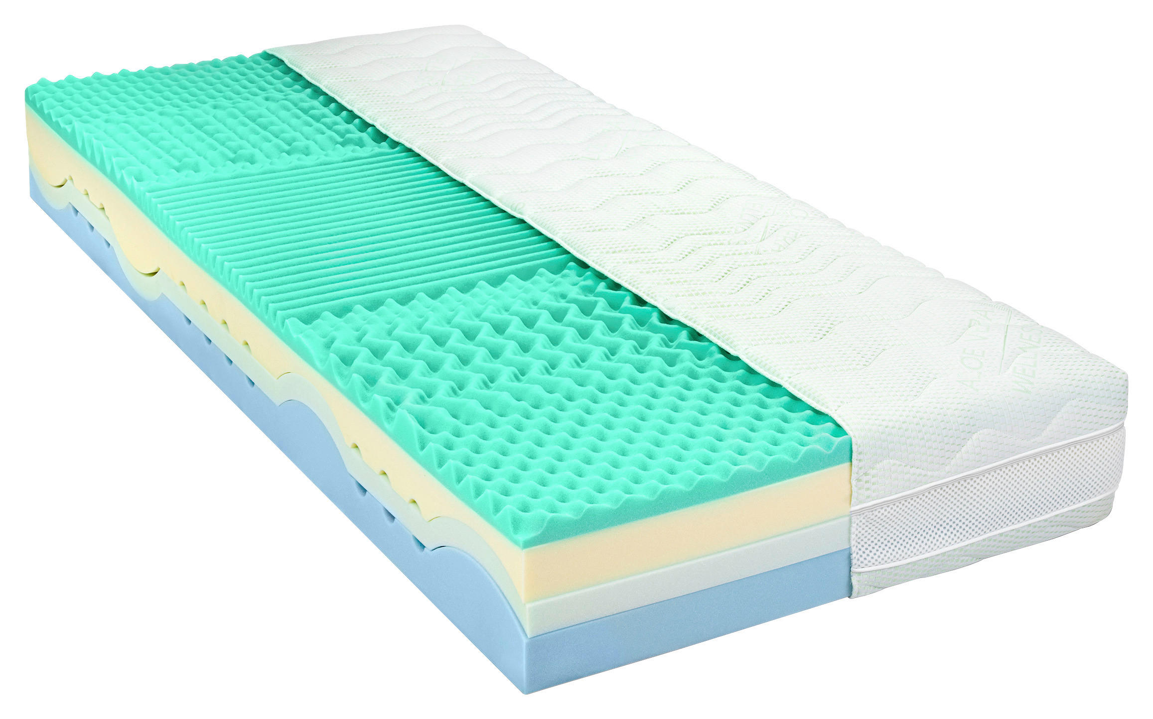 MATRAC, 90/200 cm - svetlozelená, Basics, textil (90/200cm) - Novel