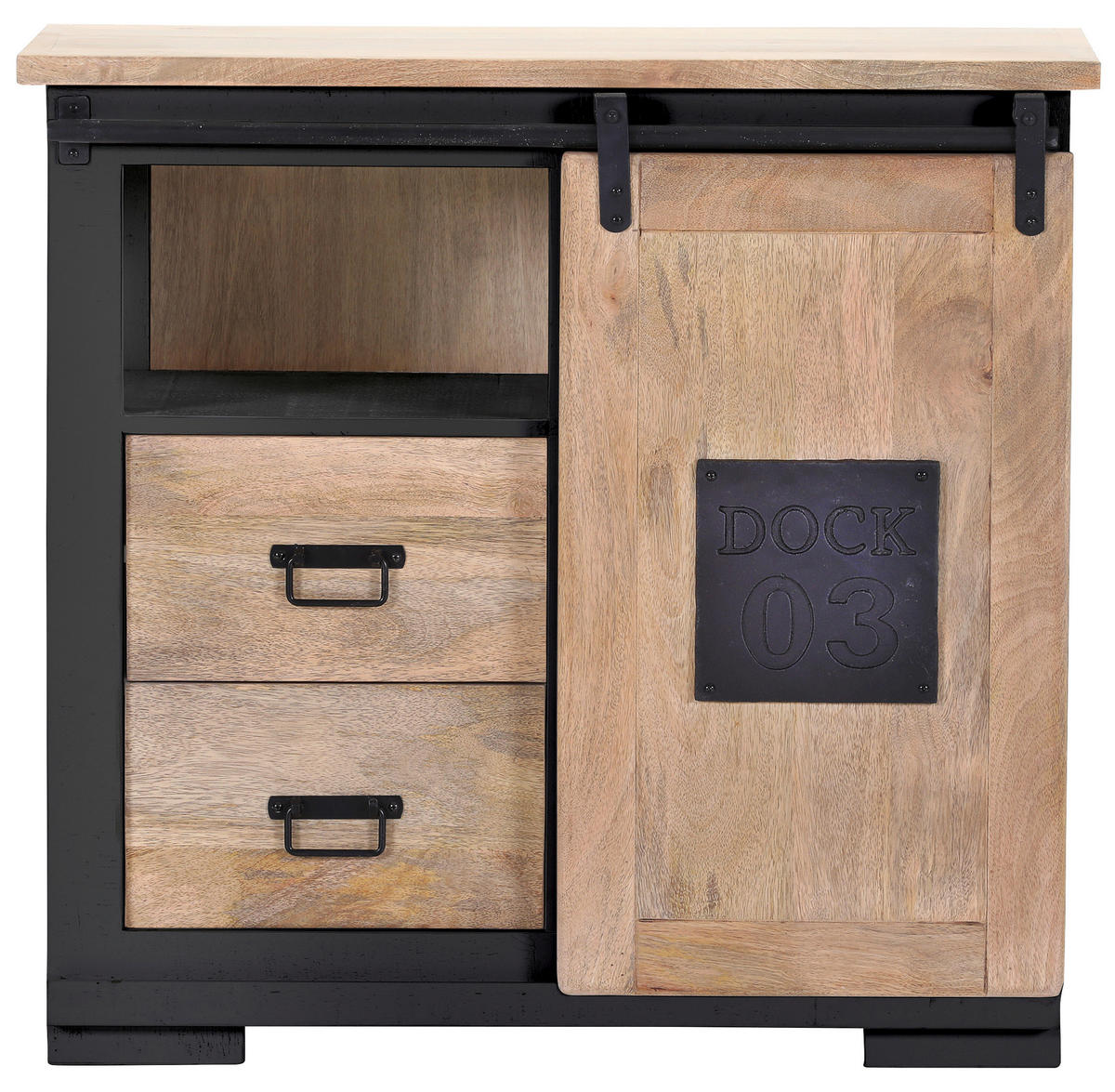 WEINSCHRANK  - Anthrazit/Schwarz, LIFESTYLE, Holz/Metall (90/85/45cm) - Landscape