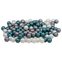 BÄLLESET  - Türkis/Silberfarben, Trend, Kunststoff (7cm) - Jimmylee