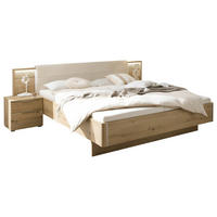 BETTANLAGE 180/200 cm  in Eiche Artisan, Beige  - Beige/Eiche Artisan, KONVENTIONELL, Holzwerkstoff/Textil (180/200cm) - Ti'me