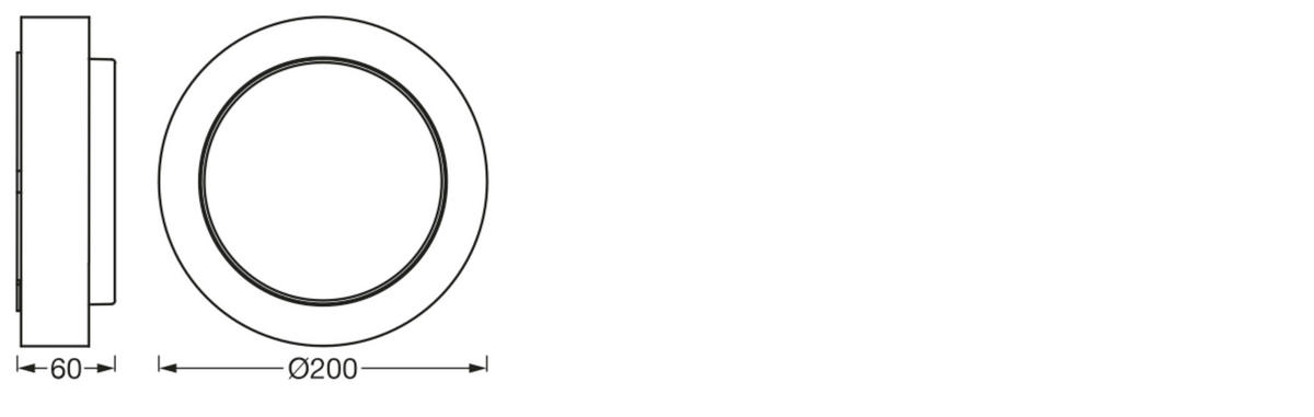 LED-AUßENLEUCHTE 20/6 cm   - Edelstahlfarben, Basics, Kunststoff/Metall (20/6cm) - Osram