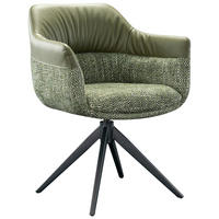 ARMLEHNSTUHL  in Eisen Mikrofaser, Webstoff  - Schwarz/Grün, Design, Textil/Metall (62/83/60cm) - Novel