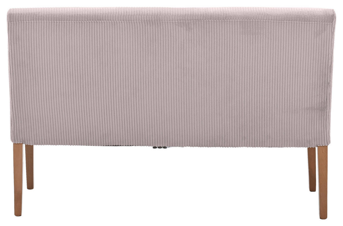 SITZBANK 140/92/66 cm  in Buchefarben, Altrosa  - Buchefarben/Altrosa, KONVENTIONELL, Holz/Textil (140/92/66cm) - home24