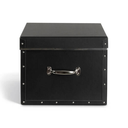 AUFBEWAHRUNGSBOX    43/36.5/28.5 cm  - Schwarz, Basics, Karton/Papier (43/36.5/28.5cm)