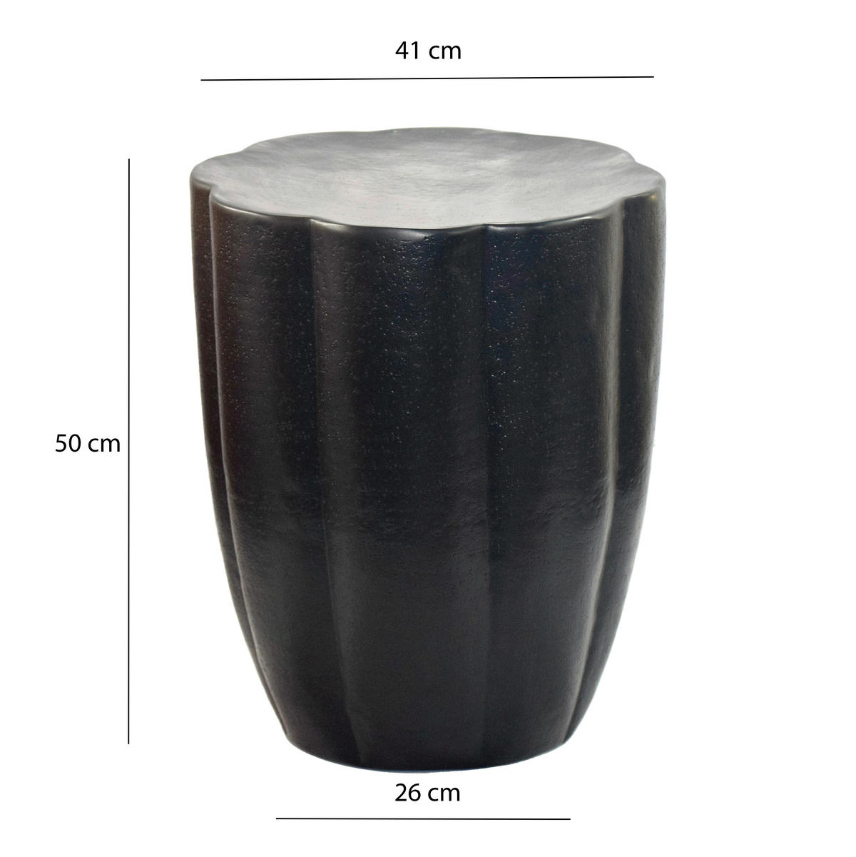 POMOĆNI STOLIĆ crna  metal   - crna, Design, metal (41/41/50cm) - Livetastic