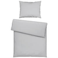 POSTELJNINA Uni 140/220 cm saten srebrne barve  - srebrne barve, Basics, tekstil (140/220cm) - Novel