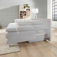 SCHLAFSOFA in Webstoff Anthrazit  - Chromfarben/Anthrazit, Design, Textil/Metall (194/96/86cm) - Novel