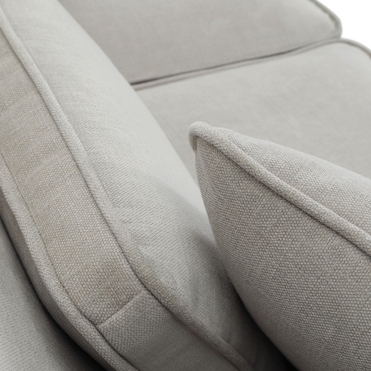 ECKSOFA Grau Flachgewebe Zierkissen, Rückenkissen, Rücken echt  - Schwarz/Grau, MODERN, Kunststoff/Textil (307/228cm) - Carryhome