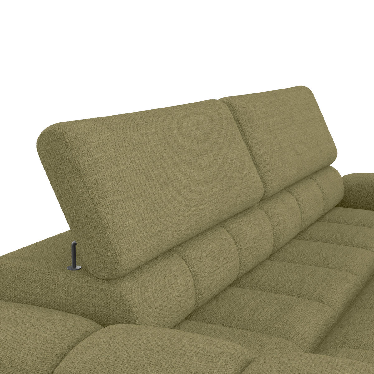 BIGSOFA inkl. mot. Funktion Webstoff Dunkelgrün  - Dunkelgrün/Schwarz, Design, Kunststoff/Textil (248/77-97/108cm) - Welnova