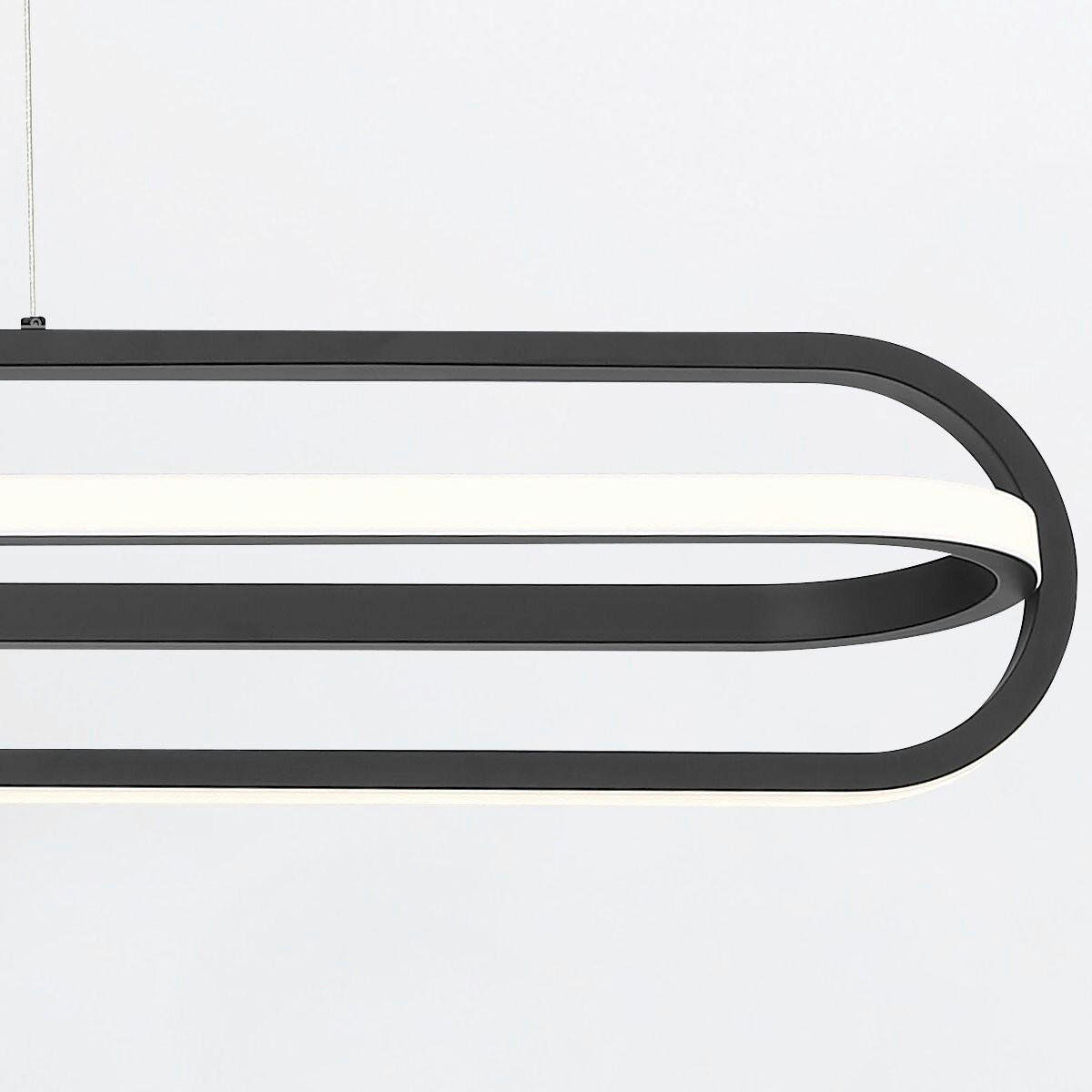 LED-HÄNGELEUCHTE 107,1/44,9/16,7 cm    - Schwarz, Design, Kunststoff/Metall (107,1/44,9/16,7cm) - Elstead Lighting