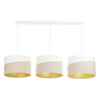 HÄNGELEUCHTE Swing 114/90 cm   - Beige/Goldfarben, Design, Kunststoff/Textil (114/90cm)