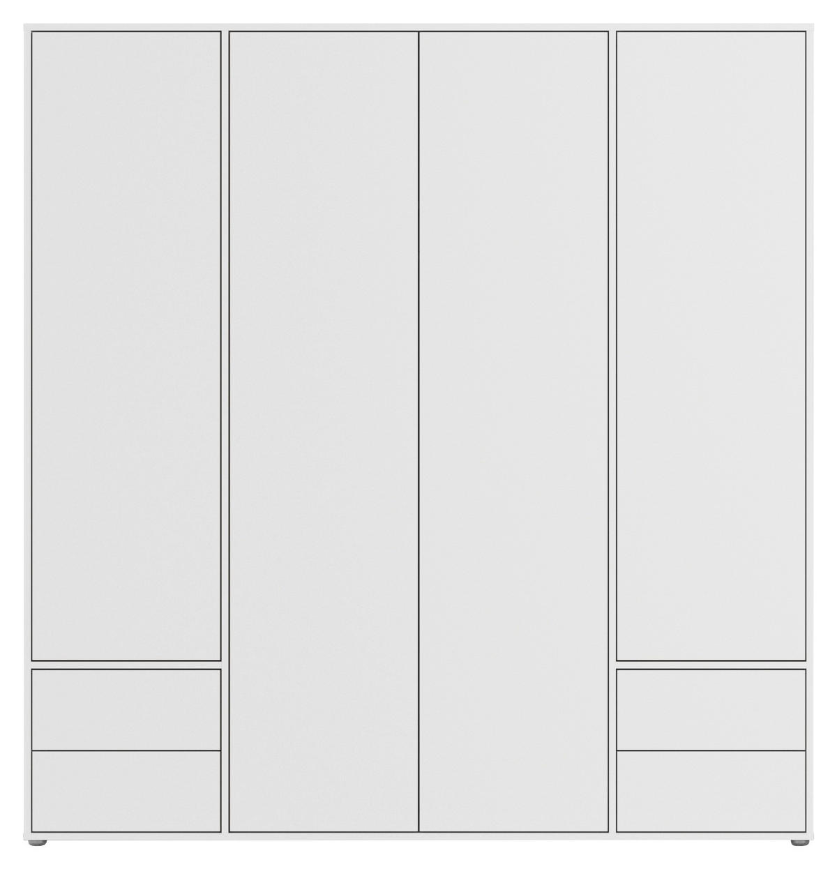 DREHTÜRENSCHRANK in Weiss  - Weiss, Modern, Holzwerkstoff (187/194/53cm) - Rauch Möbel