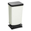 SZEMETESVÖDÖR 40 l  - fekete/fehér, Konventionell, műanyag (35,3/29,5/67,6cm) - Rotho