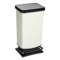 SZEMETESVÖDÖR 40 l  - fekete/fehér, Konventionell, műanyag (35,3/29,5/67,6cm) - Rotho
