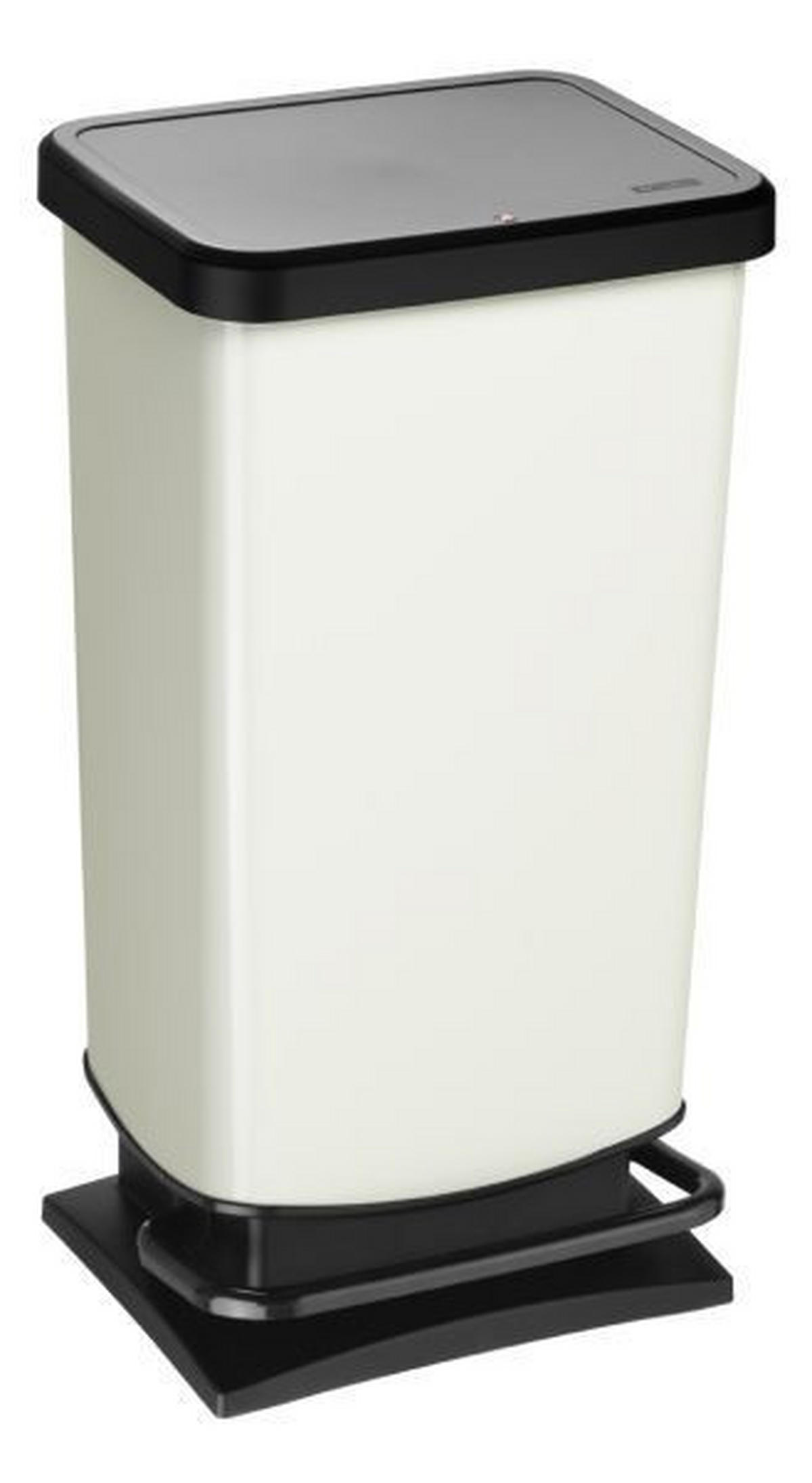 SZEMETESVÖDÖR 40 l  - fekete/fehér, Konventionell, műanyag (35,3/29,5/67,6cm) - Rotho