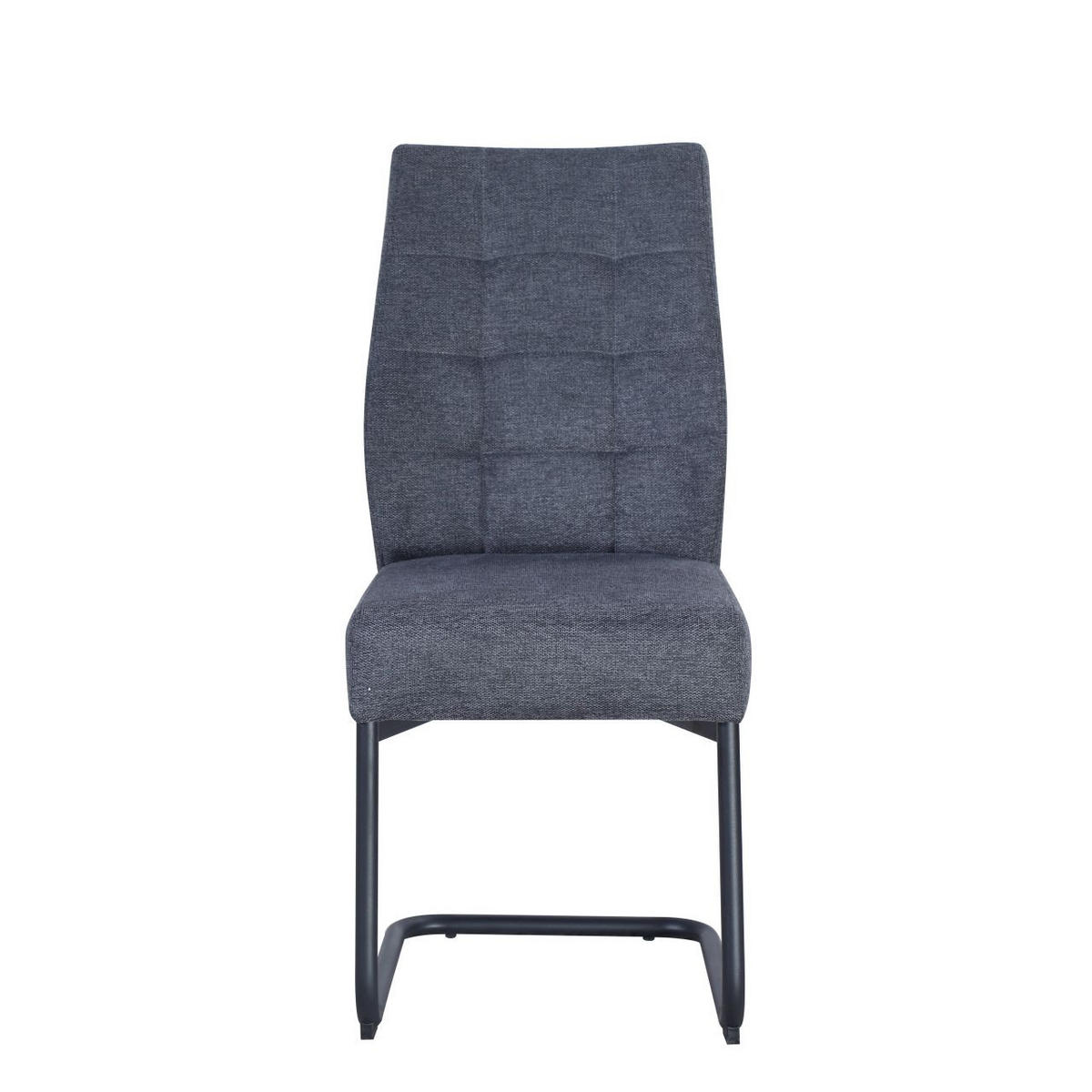 SCHWINGSTUHL  in Eisen Webstoff  - Anthrazit/Schwarz, Design, Textil/Metall (44/97/61cm) - Hom`in