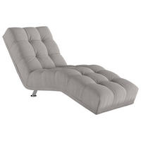 LIEGE ISABELLA Chenille, Flachgewebe Grau  - Chromfarben/Grau, MODERN, Textil/Metall (68/88/164cm) - MID.YOU