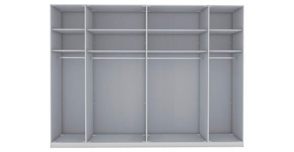 FALTTÜRENSCHRANK 300/236/58 cm 6-türig Weiß, Eiche Bianco - Schieferfarben/Eiche Bianco, KONVENTIONELL, Glas/Holzwerkstoff (300/236/58cm) - Dieter Knoll