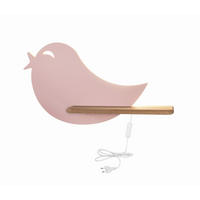 KINDERWANDLEUCHTE Bird 40/12/21.5 cm  - Pink, Basics, Holz/Holzwerkstoff (40/12/21.5cm)