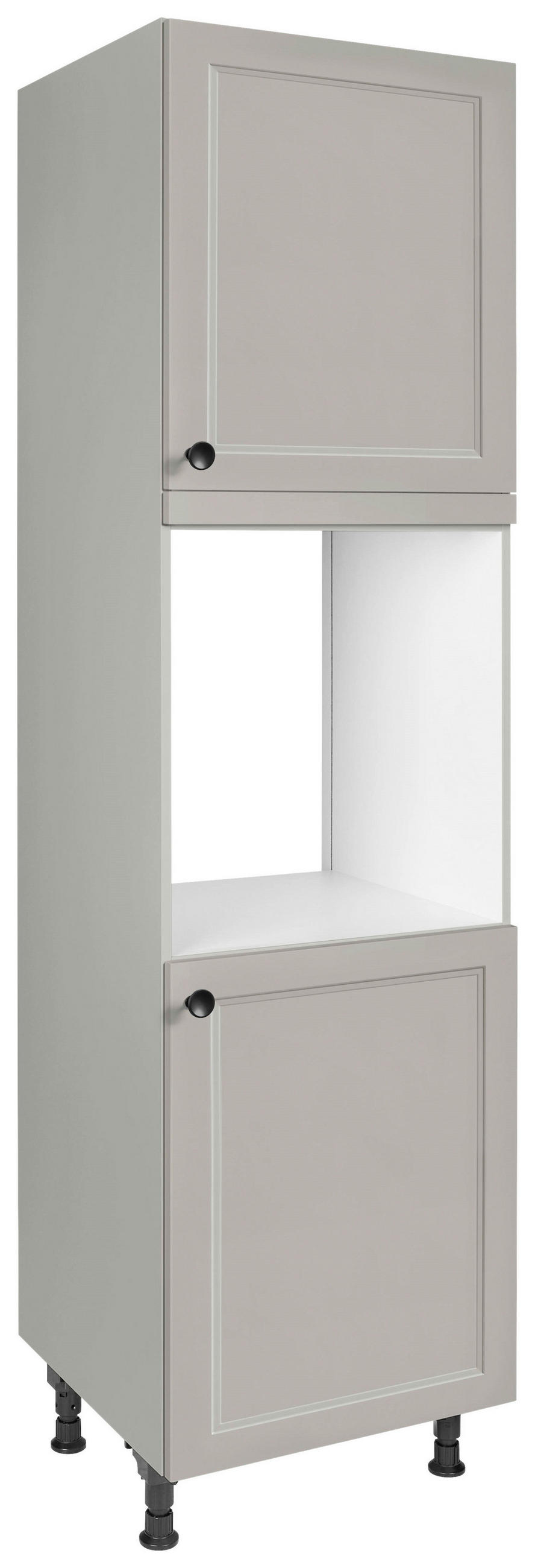 GERÄTEUMBAUSCHRANK 60/216,6/58 cm  in Grau  - Schwarz/Grau, MODERN, Holzwerkstoff/Metall (60/216,6/58cm) - Nobilia