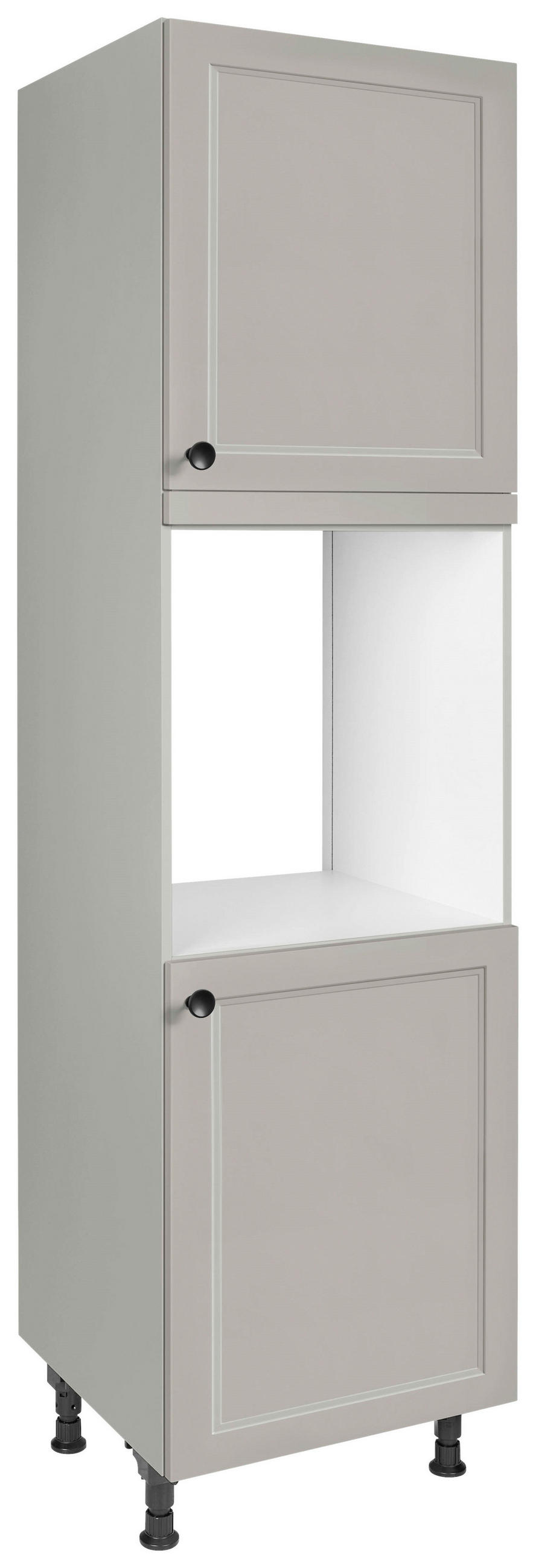 GERÄTEUMBAUSCHRANK 60/216,6/58 cm  in Grau  - Schwarz/Grau, MODERN, Holzwerkstoff/Metall (60/216,6/58cm) - Nobilia