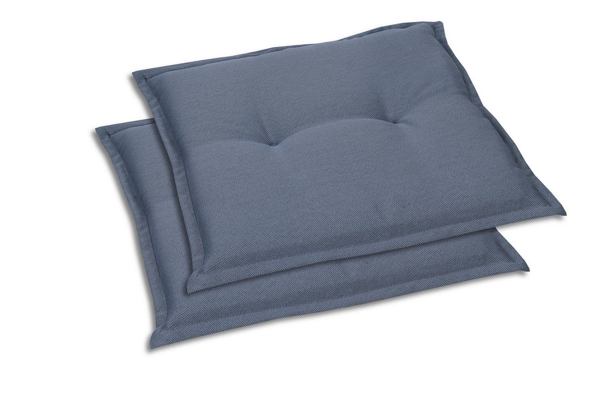 GARTENSITZKISSENSET in Blau Uni  - Blau, Basics, Textil (50/7/50cm)