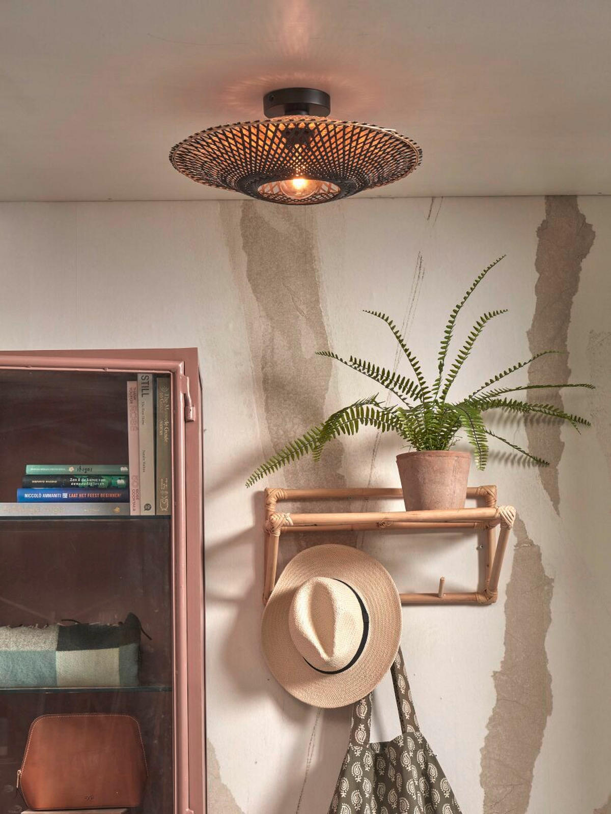 TAKLAMPA GOOD&MOJO  44/12 cm  - svart/naturfärgad, Trend (44/12cm) - Good & Mojo