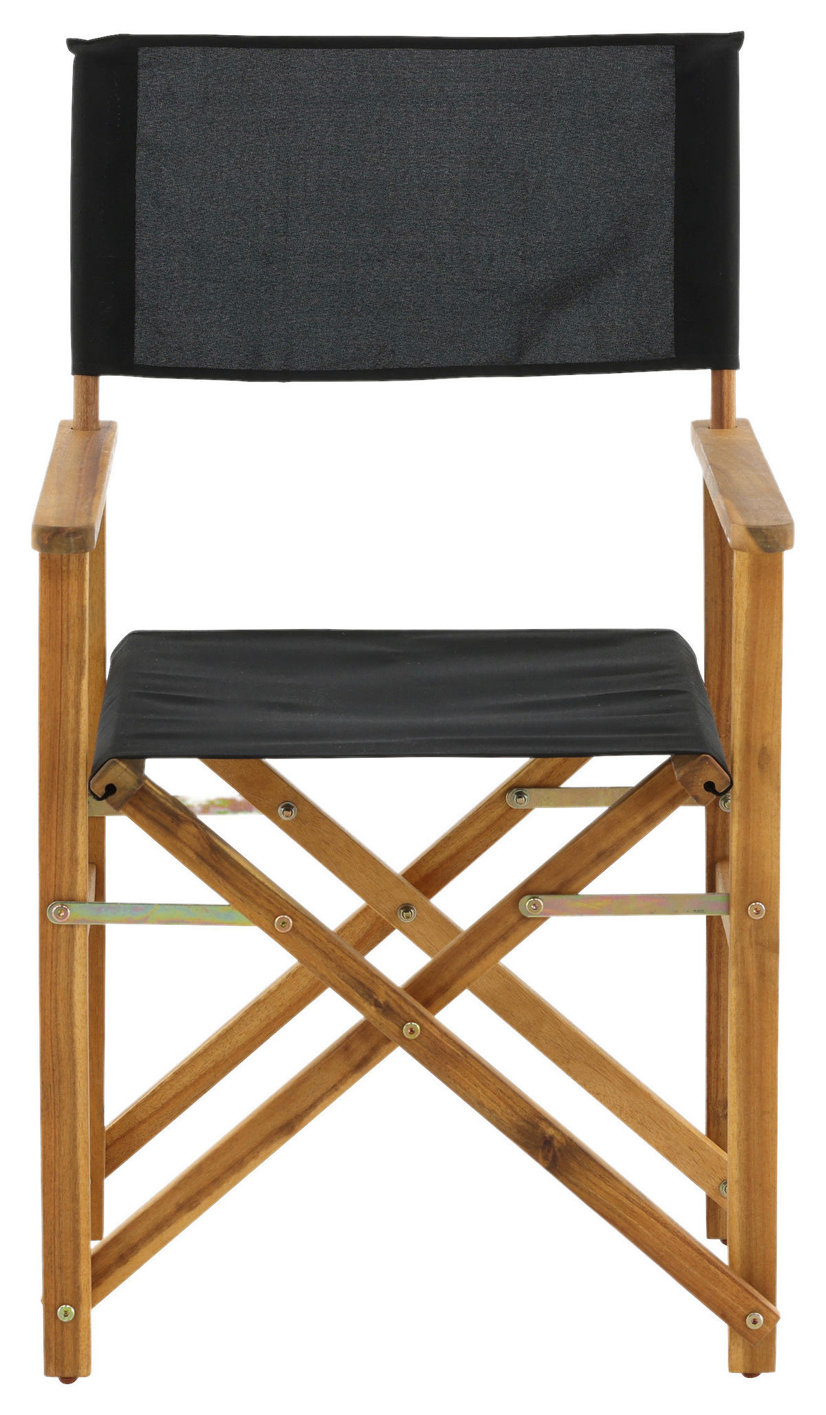 KLAPPSTUHL Textilgeflecht Akazie massiv Schwarz, Akaziefarben  - Schwarz/Akaziefarben, KONVENTIONELL, Holz/Textil (53/90/55cm) - Gardenson