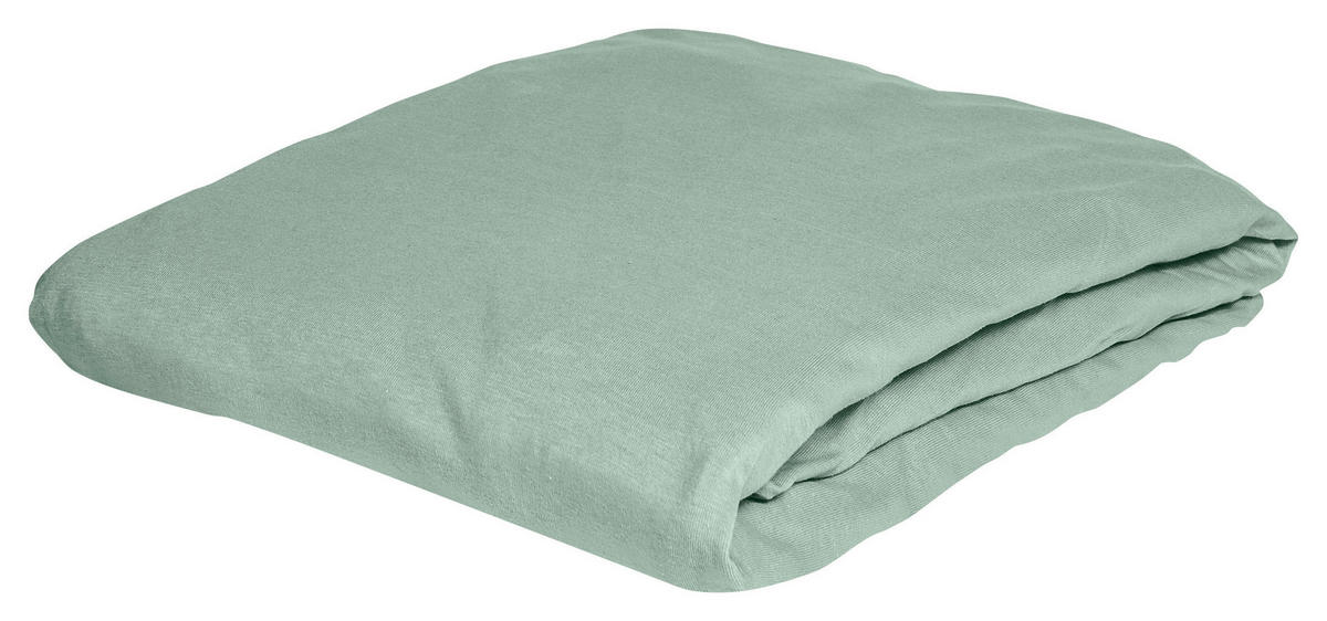 SPANNBETTTUCH Jersey  - Jadegrün, KONVENTIONELL, Textil (150/200cm) - Bierbaum