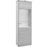 VITRINE Eiche furniert, massiv Eichefarben - Eichefarben/Nickelfarben, KONVENTIONELL, Glas/Holz (65,6/209,5/38cm) - Voleo