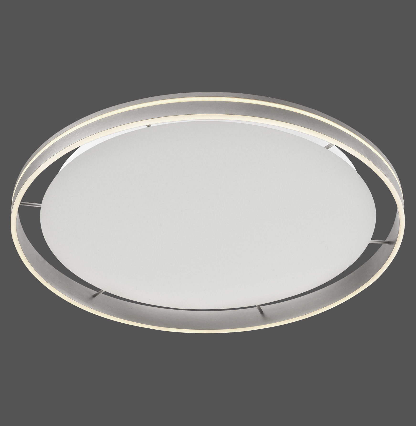 LED-DECKENLEUCHTE 79,4/8 cm   - Silberfarben, Design, Kunststoff/Metall (79,4/8cm) - Paul Neuhaus