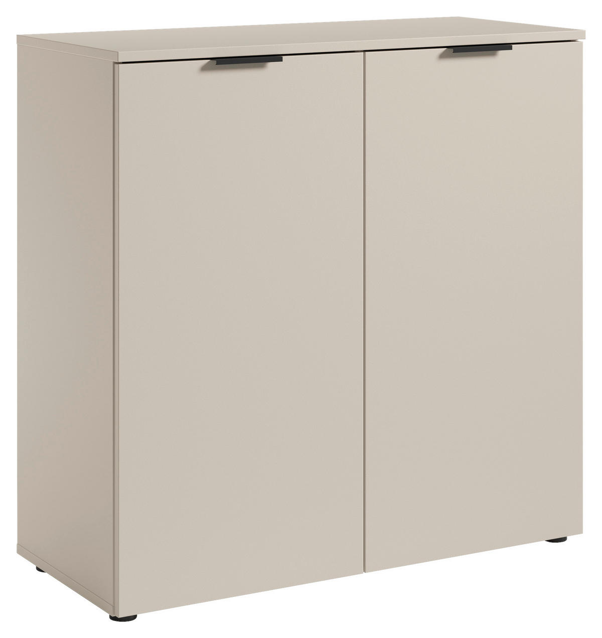 KOMODA  90/90/40 cm  kašmir  - kašmir/crna, Osnovno, pločasti materijal/plastika (90/90/40cm) - Xora